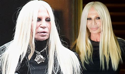 donatella versace looks|donatella versace without make up.